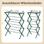 Clothes Drying Rack Collapsible, Heavy Duty Extendable Laundry Rack - Image 2