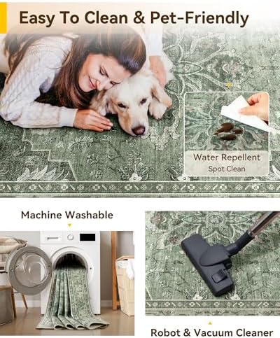 RELEANY Washable Area Rug, Square 7'x7' - Image 3