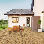 Topeakmart 27PCS Interlocking Deck Tiles 12x12 Patio Flooring, Natural Wood - Image 2