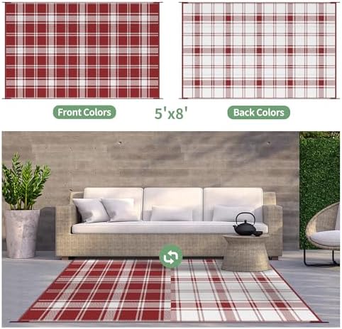 GENIMO Outdoor Rug, Waterproof Plastic Rugs - Image 2