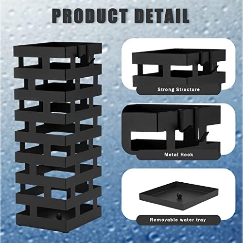 Tudomro Umbrella Stand Entryway, Tall Black - Image 3