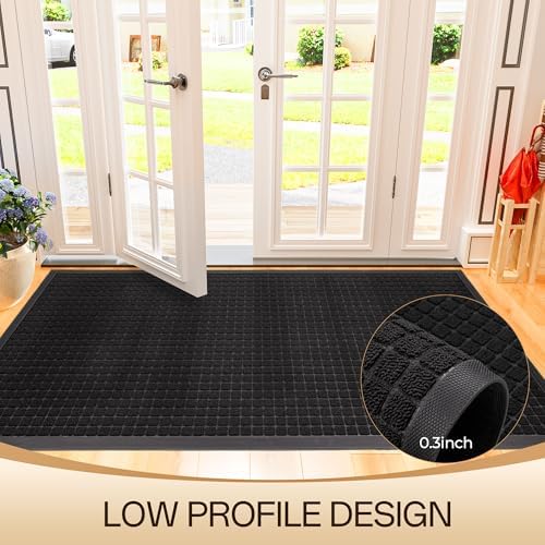 Amyracel Front Door Mat 4'x6', Heavy Duty Waterproof Indoor Outdoor Doormat - Image 5