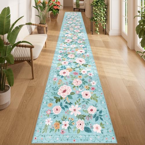 DUKINO 2x14 Runner Rug, Washable Long Kitchen Runner Rug Non Slip by DUKINO