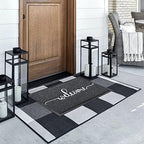 AAZZKANG Welcome Mat Outdoor Indoor Non Slip Front Door Mats Black - Image 6