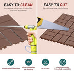 44 Pack Plastic Interlocking Patio Deck Tiles Waterproof All Weather - Image 4