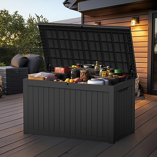 260 Gallon Outdoor Deck Box, Lockable Waterproof Outdoor Storage Boxes - Image 7