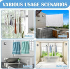 Upgrade-Retractable Clothesline Indoor, Non-Sagging Outdoor Clothes Line - Image 6