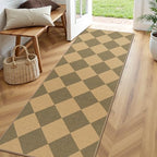 Lessymo Checkered Runner Rug 2x6 by Lessymo