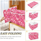 Bolaz Valentines Red Heart Flower Florals Storage Bins - Image 4