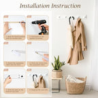 Coat Rack Wall Mount, Wooden Coat Hanger - Image 7