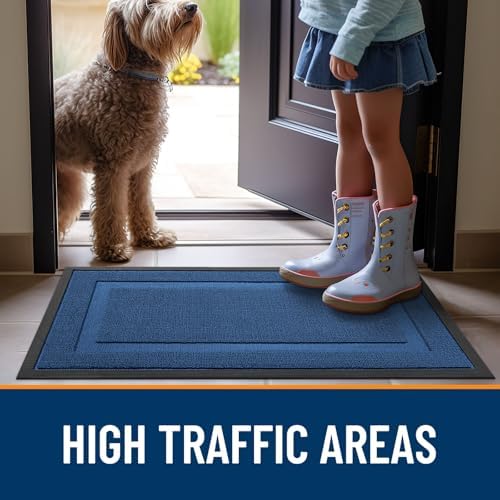 OLANLY Front Door Mat Outside 47x17, All-Season Heavy-Duty Rubber Doormat - Image 6