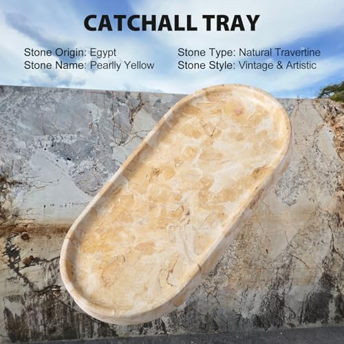 Koville Egypt Natural Marble Tray, Catchall Tray - Image 6