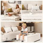 Ottoman with Storage Bench, Large Storage Ottoman Entryway Benches Ottoman - Image 5