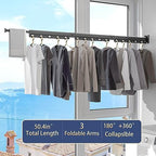 wall Mounted Clothes Drying Folding Hanger Rack - Image 3