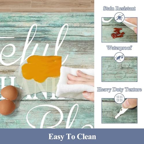 HEBE Anti Fatigue Kitchen Mat Set of 2, Cushioned Kitchen Mats - Image 4