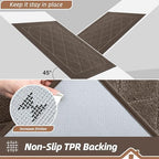 BEQHAUSE Dirt Trapper Door Mat 20" x 32", Doormat Non-Slip, Light Brown - Image 5