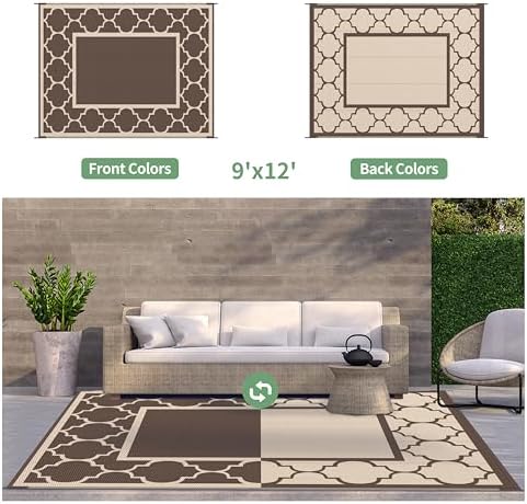GENIMO Outdoor Rug, Waterproof Plastic Rugs - Image 4
