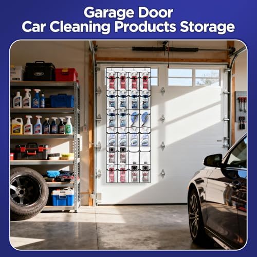 Clear Cleaning Supplies Organizer, Cleaning Products 24 Large Pockets - Image 7