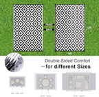 OLANLY Outdoor Rug 9x12 ft Waterproof Reversible Mat - Image 2
