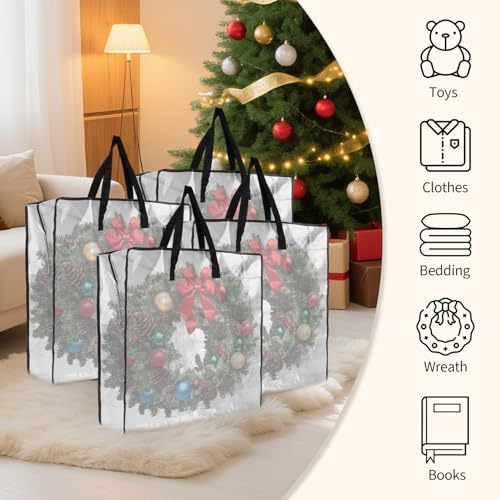 Garvee Christmas Wreath Storage Container, 8 Pack Moving Bags - Image 5
