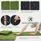 Artificial Grass Turf Tile 12"x12" Synthetic Turf Grass Self-Draining - Image 5