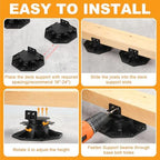Timtin 30 Pack Adjustable Deck Support Pedestals, 1-3/16 to 2-3/8 in - Image 4