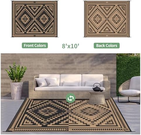GENIMO Outdoor Rug, Waterproof Plastic Rugs - Image 4