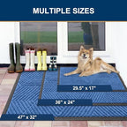 Smiry Front Door Mat Outside Entrance, Low Profile Rubber Doormat - Image 2