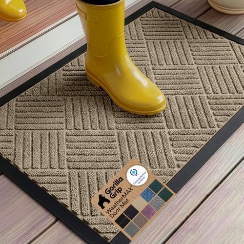 GORILLA GRIP WeatherMAX Door Mat, Indoor Outdoor Use by GorillaGrip