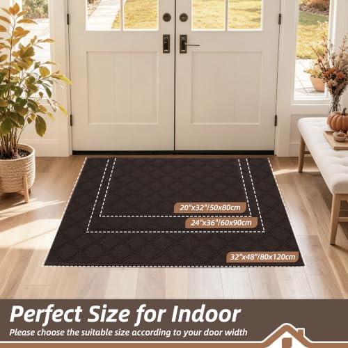 BEQHAUSE Dirt Trapper Door Mat 32" x 48" Non-Slip Washable - Image 2