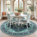 RELEANY Washable Area Rug, Round 7ft by RELEANY
