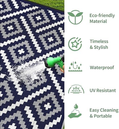 GENIMO Outdoor Rug, Waterproof Plastic Rugs - Image 5