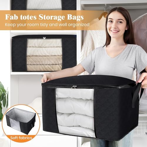 Fab totes 3 Pack Storage Bags for Clothes Blanket Storage Bins - Image 5