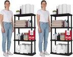 IRIS USA 4-Shelf Light Duty Plastic Storage Shelves, 200lb Capacity, Medium by IRISUSA