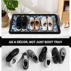 BEHERO Boot Tray Shoe Mat Decorative Patterned, Rubber Shoe Matt Tray - Image 5