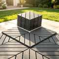 44 Pack Dark Gray 12x12 PP Plastic Interlocking Deck Tiles, Waterproof Indoor by JIATULUNVO
