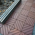 Plastic Interlocking Deck Tiles 12"x12" Waterproof Outdoor Patio Flooring PP by WONSHREE