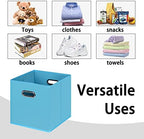 Black Foldable Storage Cubes Bins, Fabric Storage Box Cubes Organizer Baskets - Image 3