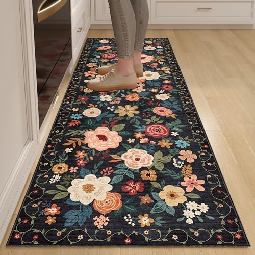 DUKINO 2.6x8 Runner Rug, Washable Runner Rug by DUKINO
