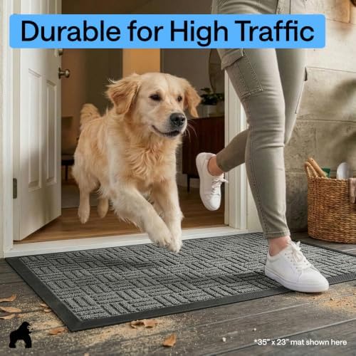 GORILLA GRIP WeatherMAX Door Mat, Indoor Outdoor Use - Image 7
