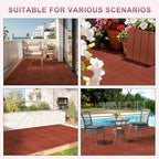 Plastic Interlocking Deck Tiles 9 Pack, 12in Waterproof Patio Flooring - Image 7