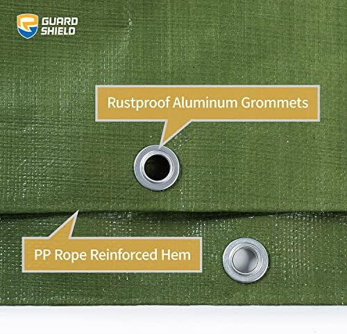 GUARD SHIELD Heavy Duty Tarp 10x10 Feet Green Multi Purpose Thick Waterproof - Image 4