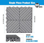 Jocoevol 60-Pcs Interlocking Tile, Non-Slip Heavy-Duty Polypropylene Splicing - Image 2