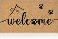 Coir Welcome Mat, Welcome Paws, 17 x 29 in by AmaruDoorMats