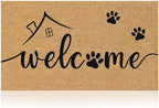 Coir Welcome Mat, Welcome Paws, 17 x 29 in by AmaruDoorMats