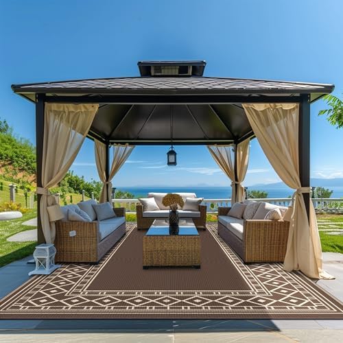 GENIMO Outdoor Rug, Waterproof Plastic Rugs 10'x20' - Image 3