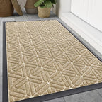 Smiry Front Door Mat Outside Entrance, Low Profile Rubber Doormat by Smiry