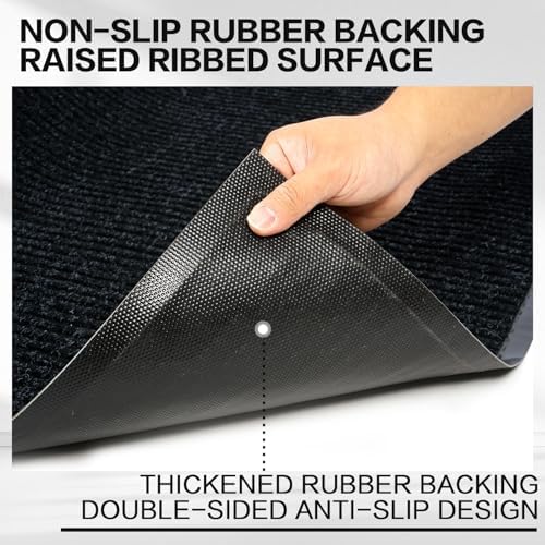 Commercial Carpet Runner, 4ft x 10ft Ribbed Hallway Runner Rug - Image 4