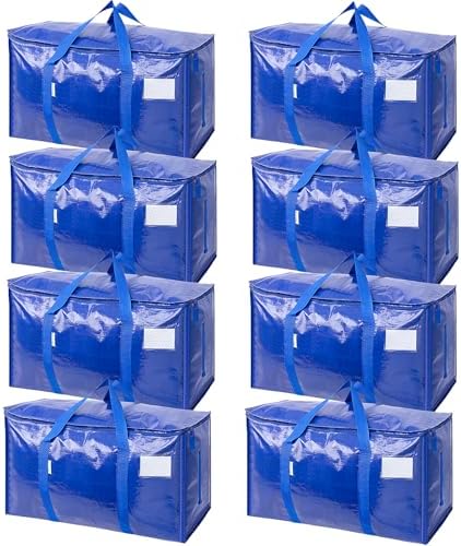 TICONN 8 Pack Extra Large Moving Bags Heavy Duty by TICONN