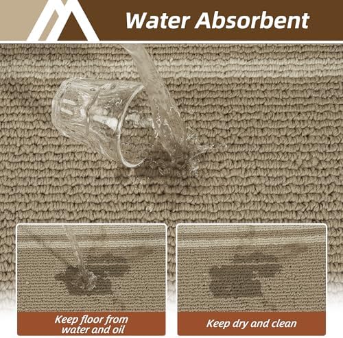 COSY HOMEER Kitchen Rugs Sets of 2 Non-Slip Washable - Image 5